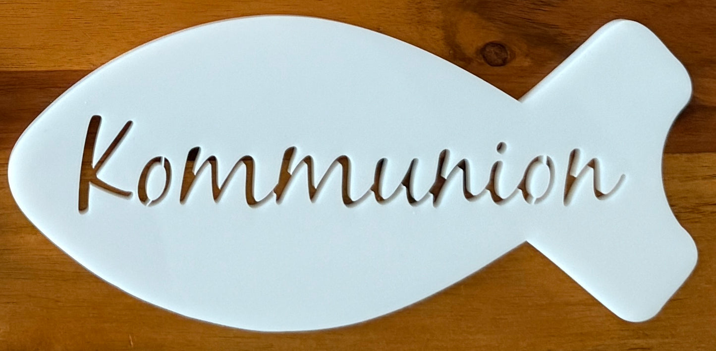 Fisch mit individueller Gravur zur Taufe, Kommunion oder Konfirmation - myUniq GbR