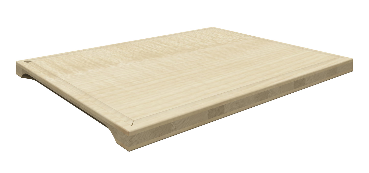 Großes PREMIUM+ Schneidbrett mit Saftrinne und individueller Gravur - myUniq GbR