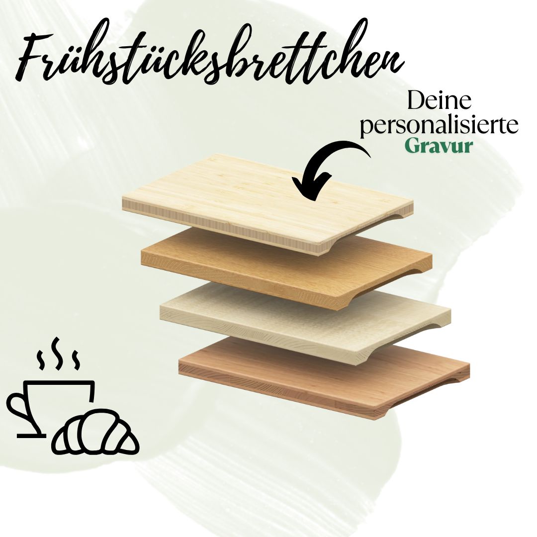 Frühstücksbrettchen PREMIUM+ mit individueller Gravur - myUniq GbR