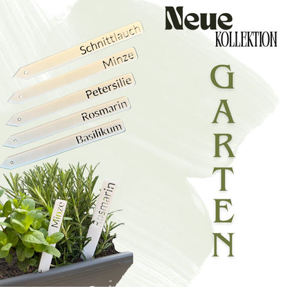 Gartenstecker, Kräuterstecker, Pflanzenstecker aus Arcylglas - myUniq GbR
